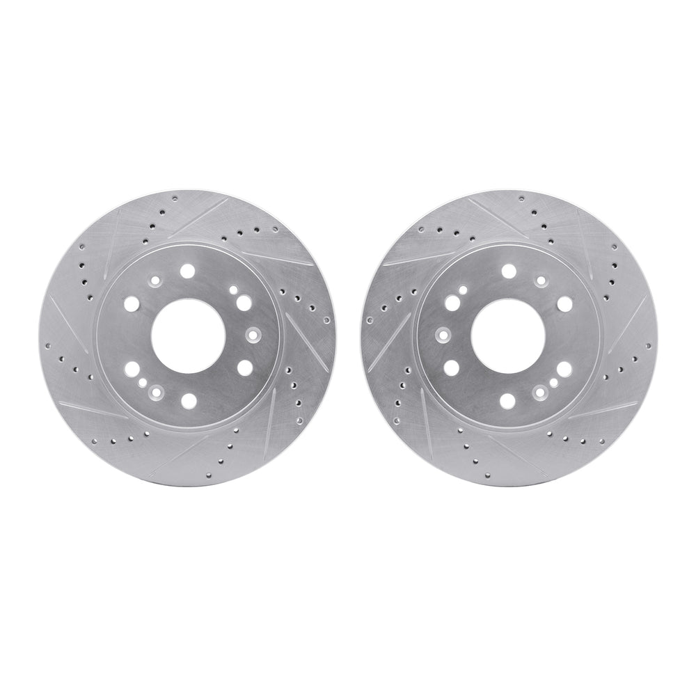 R1 05-20 GMC Savana 1500 Front Drill & Slot Silver Rotors