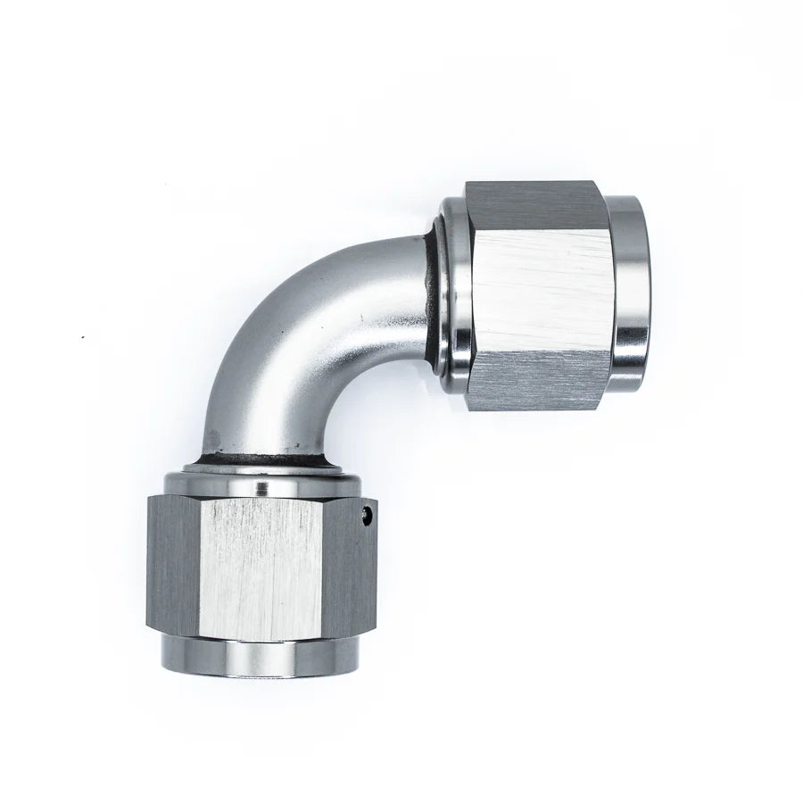 DeatschWerks 10AN Flare Female Swivel 90-degree to 10AN Flare Female Swivel 90-degree anodized DW titanium