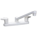KITCHEN FAUCET 8IN 2 LEVER 1/4 TURN PLASTIC WHITE