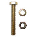 STEEL BOLT 1/2IN13X4IN W/ NYLON INSERT LOCKNUT & WASHER PACK OF 25 BRONZE