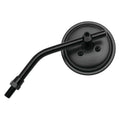 BikeMaster 3in Adjustable Round Mirror 10mm - Each - Black