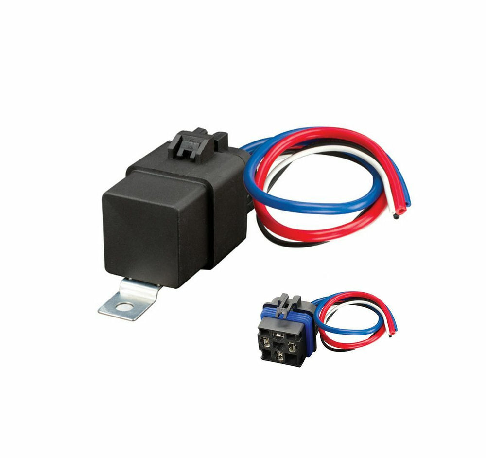 40 AMP SEALED 4PRONG RELAY WITH PREWIRED FEMALE SOCKET 12V IP66