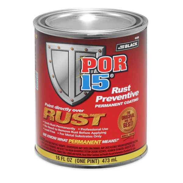 POR-15 black auto part