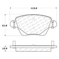 Centric C-TEK Semi-Metallic Brake Pads w/Shims - Rear