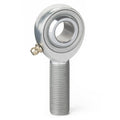 QA1 K Series 3-Pc Rod End - Male/Left Hand - .4375in Bore x 1/2-20 w/Stud & Zerk - Carbon Steel
