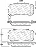 Centric C-TEK Semi-Metallic Brake Pads w/Shims - Rear