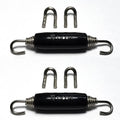 Ticon Industries Black Silicone Titanium Spring Tab and Spring Kit (4 Tabs/2 Springs) - 2 Pack