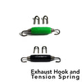 Ticon Industries Black Silicone Titanium Spring Tab and Spring Kit (4 Tabs/2 Springs) - 2 Pack