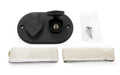 COAXIAL CABLE PLATE W/LARGE CAP DUAL BLACK