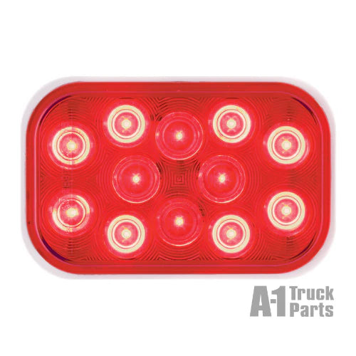 LED RECT. STOP/TURN/TAIL LIGHT;RED;