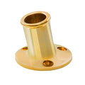 POLISHED BRASS FLAGPOLE SOCKET, 1-1