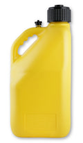 Utility Jug with Filler Hose Square Plastic 5 Gallon Yellow Mr Gasket