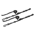 SpeedStrap 1In x 10Ft Cam-Lock Tie Down with Snap S-Hooks and Soft-Tie (2 Pack) - Black