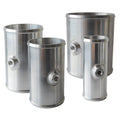 2.75 IN OD X 5 IN L ALUMINUM COUPLER W/ 1/8 IN NPT BUNG