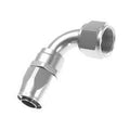 12 90 DEGREE FEMALE ALUMINUM HOSE END CLEAR