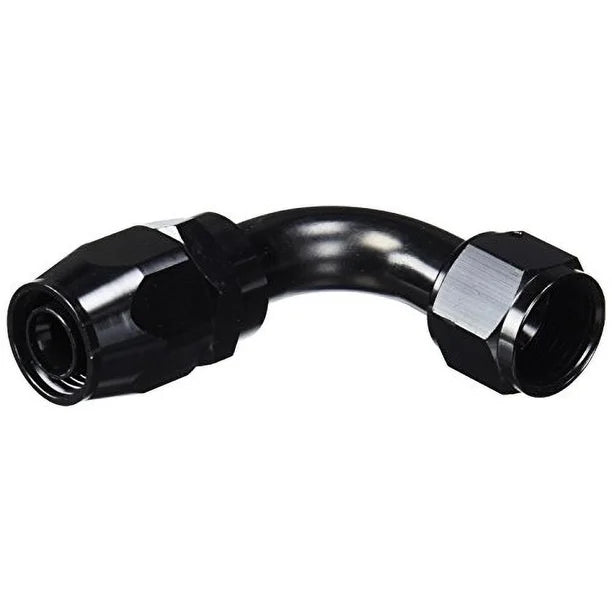 12 90 DEGREE FEMALE ALUMINUM HOSE END BLACK