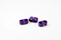 TCLAMP DOUBLE PLACE 11/16IN11/16IN(#8#8 AN) 3 PIECES PURPLE