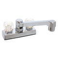 LEDGE FAUCET 4IN 2 KNOB PLASTIC CHROME