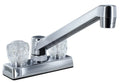 LEDGE FAUCET 4IN 2 KNOB PLASTIC CHROME