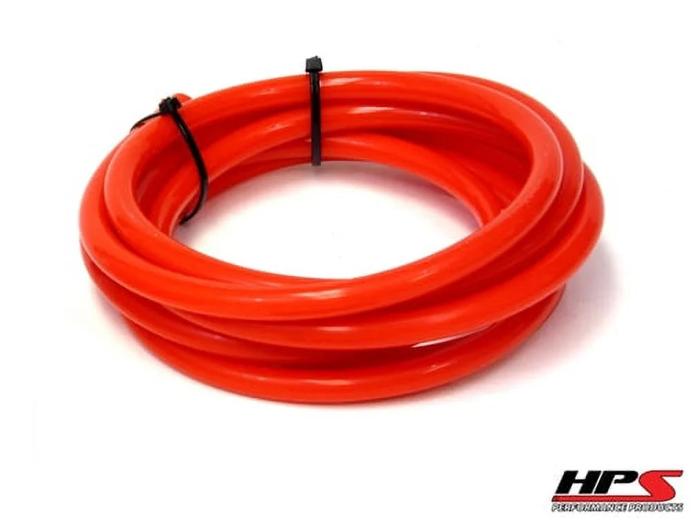 HPS Performance 1/8 (3mm) ID Red High Temp Silicone Vacuum Hose w/ 1.5mm Wall Thickness - 10 Feet Pack