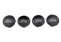 Ford Racing Ford Car Black & Chrome Wheel Center Cap Kit - Satin