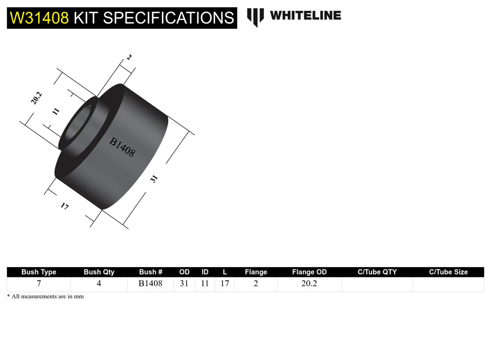 FRONT SHOCK ABSORBER UPPER BUSHING 6070 FALCON