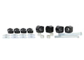 Sway bar - mount bushing 12 Bushings 2 Tubes 2 Bolts 2 Nuts 8 Washers Grease Install Guide