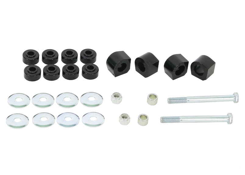 Sway bar - mount bushing 12 Bushings 2 Tubes 2 Bolts 2 Nuts 8 Washers Grease Install Guide