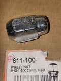 WHEEL NUT,CHROME,M12-1.5