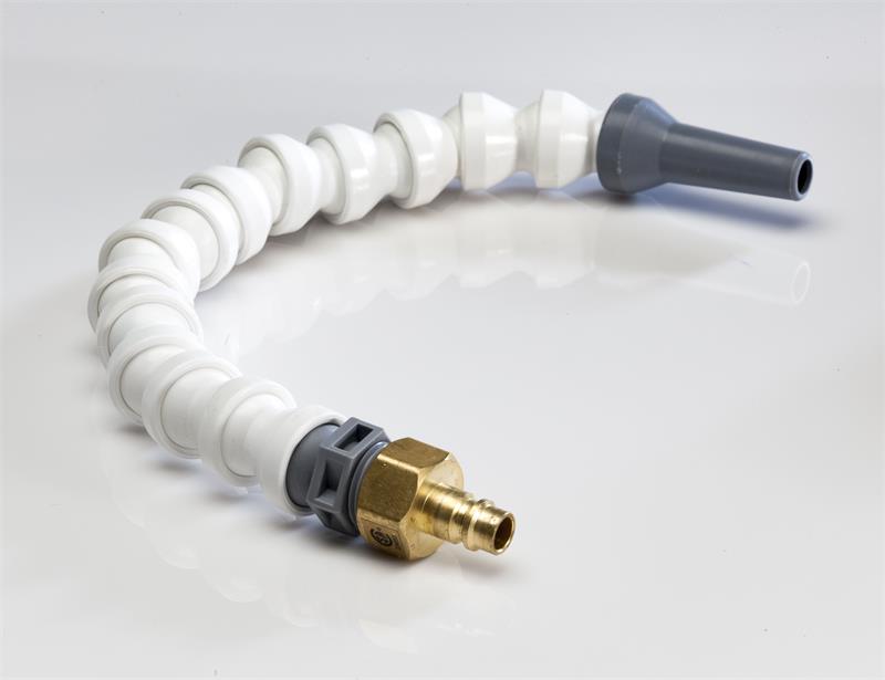 14IN FLEXIBLE SPOUT WHITE FOR QUICK DISCONNECT VALVE CARDED