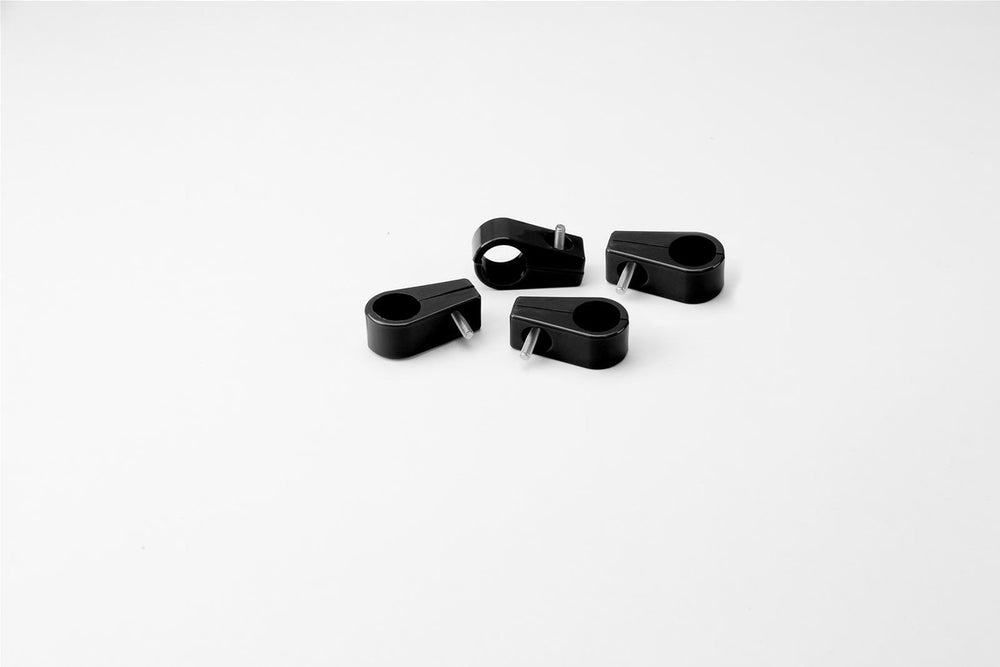 TCLAMP SINGLE PLACE 9/16IN (#6AN) 4 PIECES BLACK