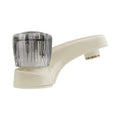 RV LAVATORY FAUCET W/SMOKED ACRYLIC KNOBS BRUSHED SATIN NICKEL