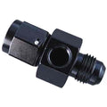 Fragola Inline Gauge Adapter -6AN Male x -6AN Fem - Black