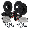 R1 Concepts 05-24 Chrysler Aspen F/R Slotted Black Disc Brake Rotor Set with Off-Road/Tow Brake Pads