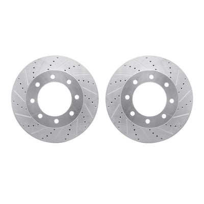 R1 12-25 Ford F-350 Super Duty Front Drill & Slot Silver Rotors