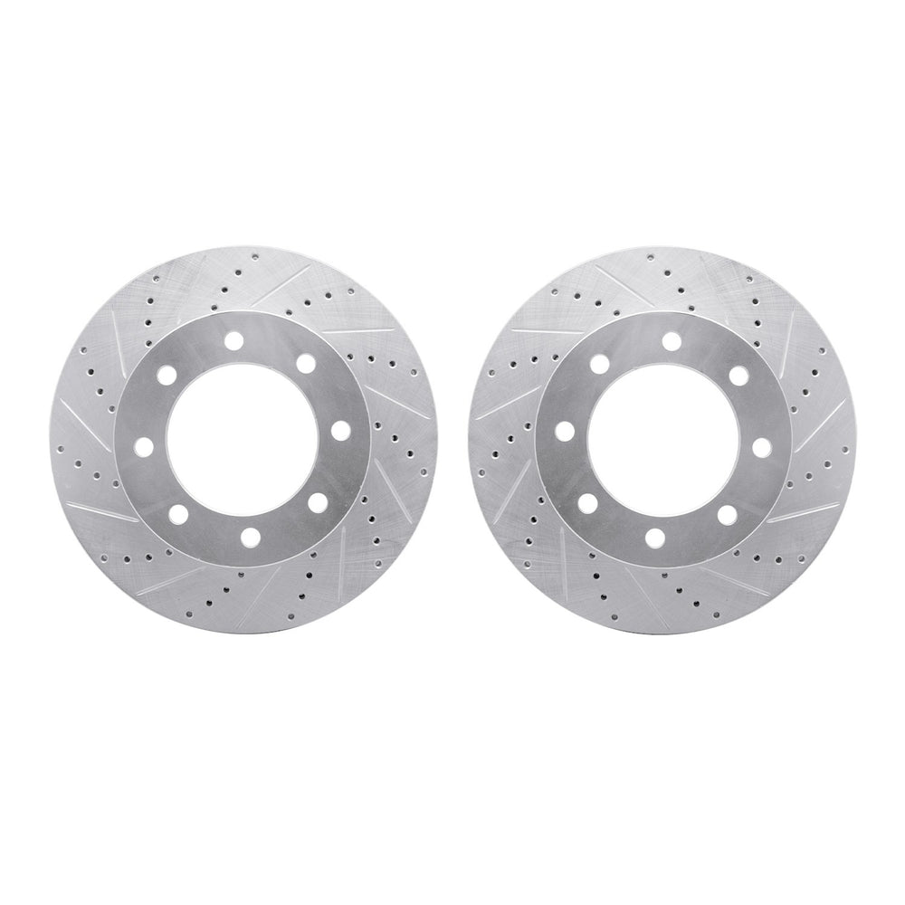 R1 12-25 Ford F-350 Super Duty Front Drill & Slot Silver Rotors