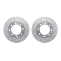 R1 12-25 Ford F-350 Super Duty Front Drill & Slot Silver Rotors