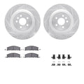 R1 13-19 Lincoln MKT Front Drill & Slot Silver Rotors w/Ceramic Pads & Hardware