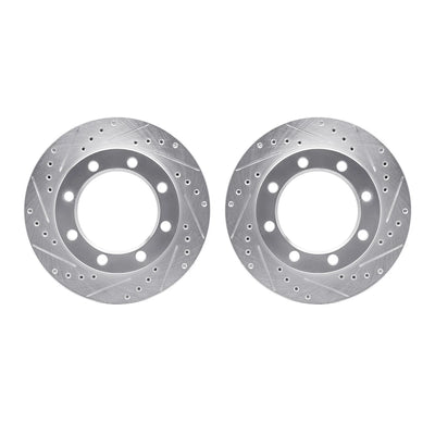 R1 1980-94 Ford F-350 Front Drill & Slot Silver Rotors