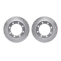 R1 1980-94 Ford F-350 Front Drill & Slot Silver Rotors
