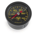 LIQUID FILLED MIDNIGHT BLACK PRESSURE GAUGE 0100 PSI