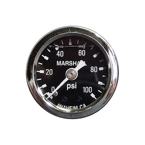 LIQUID FILLED MIDNIGHT BLACK PRESSURE GAUGE 0100 PSI