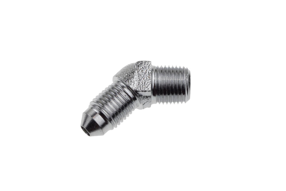 STAINLESS 04 FLARE TO 1/8INCH PIPE 45 DEG