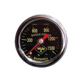 1 1/2IN LIQUID FILLED BLACK/YELLOW NITROUS PRESSURE GAUGE 01500 PSI