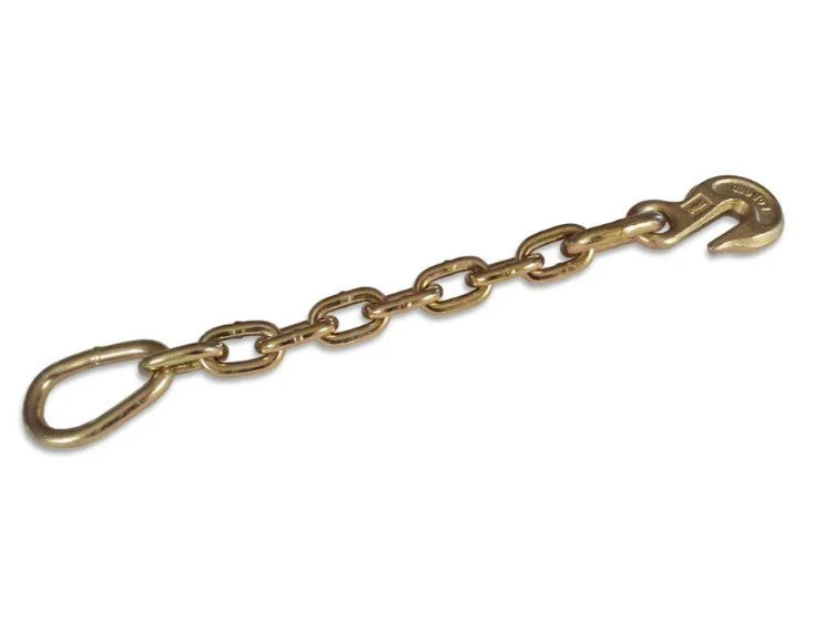 CHAIN EXTENSION 3/8in X 18in GRAB HOOK & OVAL RING