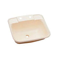 LAVATORY SINK 143/4 X 121/4 PARCHMENT ABS W/STOPPER
