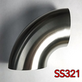 Stainless Bros 1.5in SS321 90 Deg Mandrel Bend Elbow - 1.5D Radius 16GA/.065in Wall (No Leg)