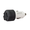 OPTIMATE USB 2100MA DUAL OUTPUT USB CHARGER WITH AUTO PLUG.