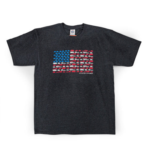 LIBATC SHIRT CHARCOAL PATRIOTIC PRINT L
