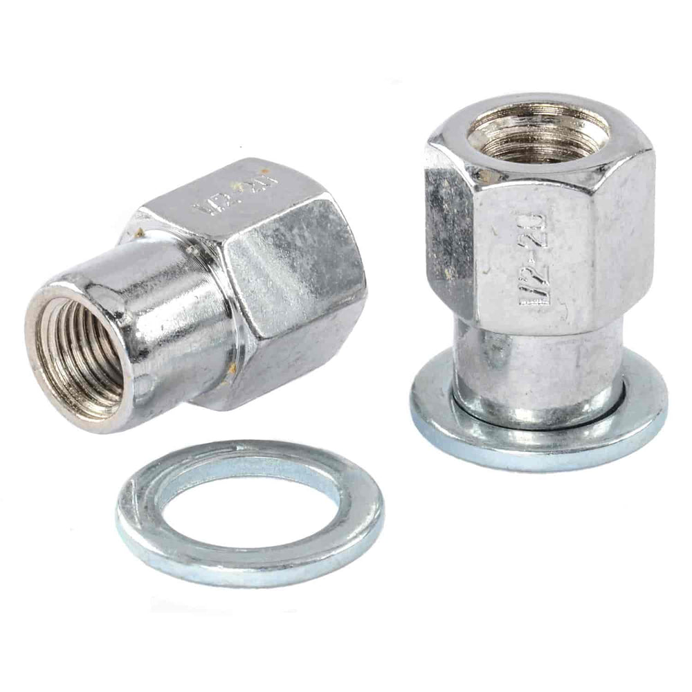 Weld Open End Lug Nuts w/Centered Washers 1/2in. RH - 5pk.